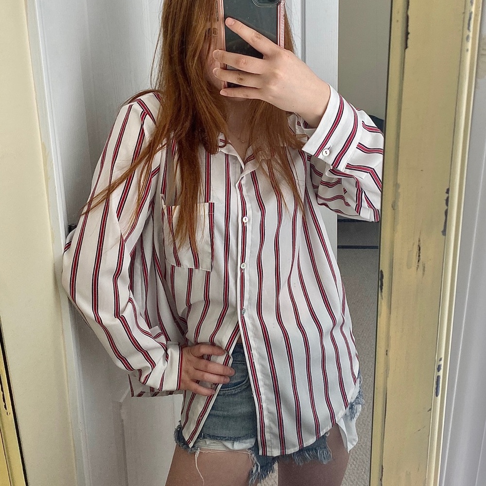 Striped casual button up ✨